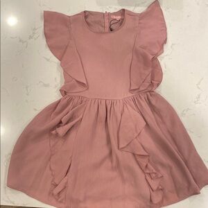 Pink Ruffled Kids Dress